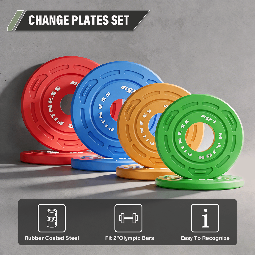 Major Fitness Color Change Plates 1.25LB-10LB Set