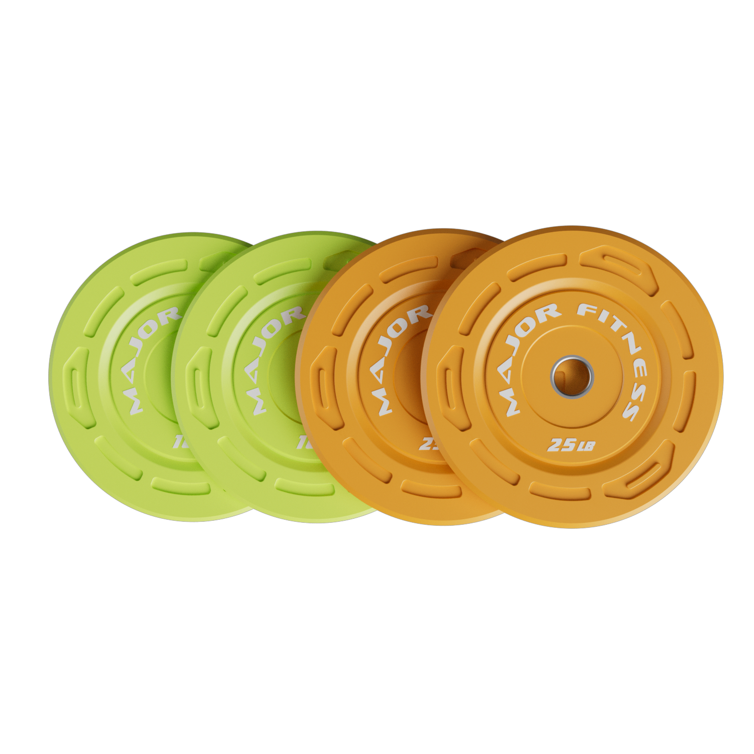 Major Fitness Color Grip Low Bounce Bumper Plates