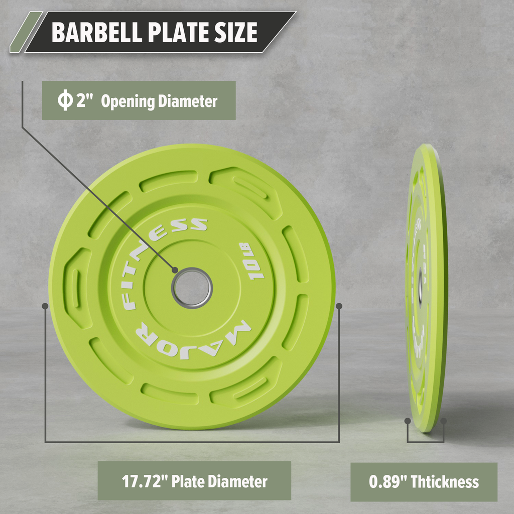 Major Fitness Color Grip Low Bounce Bumper Plates