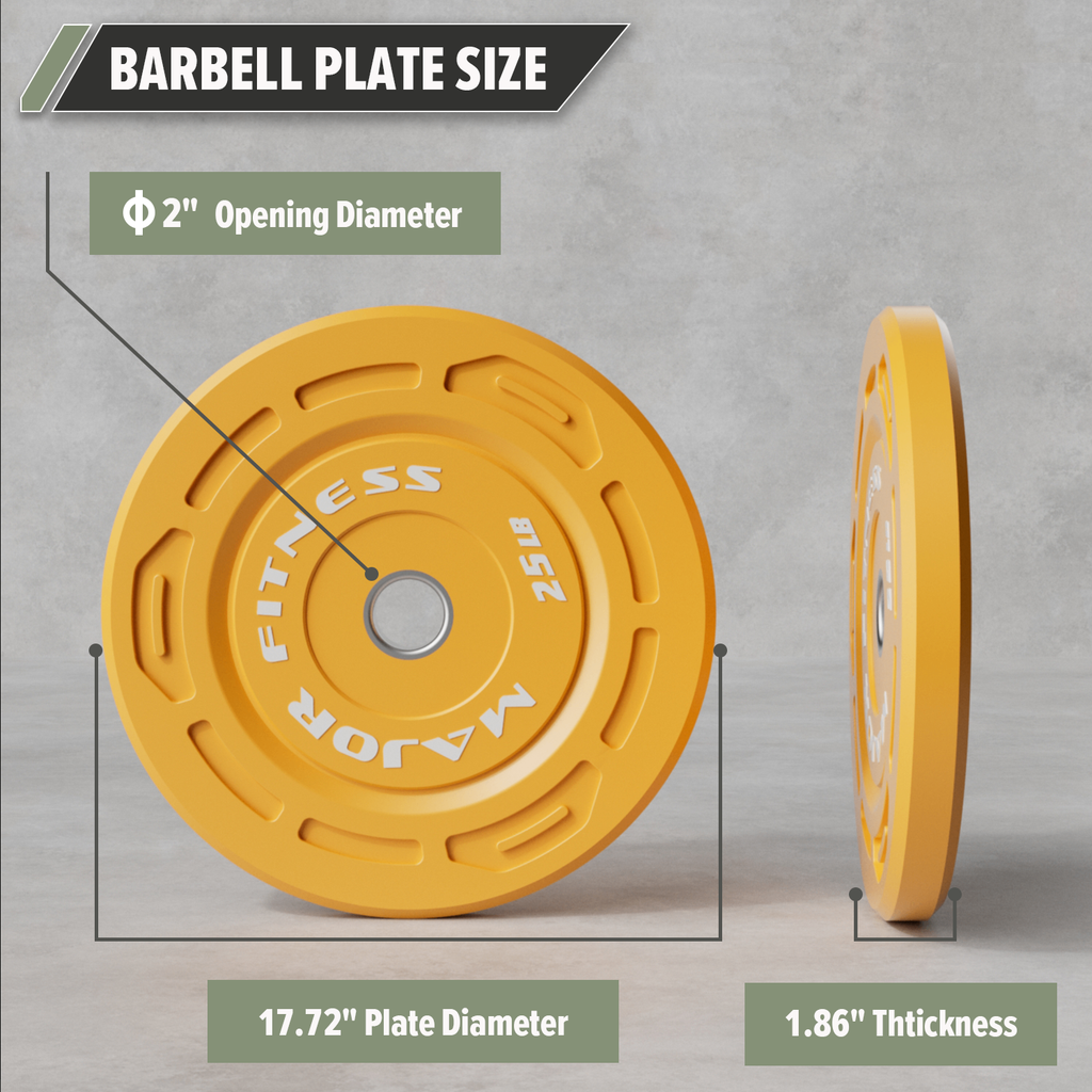Major Fitness Color Grip Low Bounce Bumper Plates