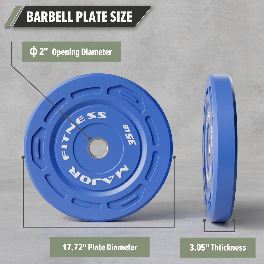 Major Fitness Color Grip Low Bounce Bumper Plates