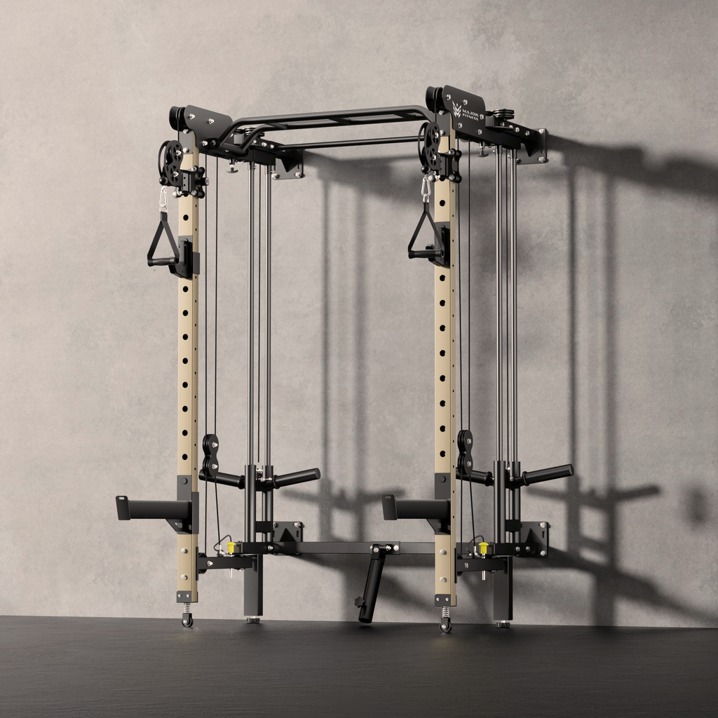Major Fitness F35 All-In-One Home Gym Wall-Mount Folding Power Rack