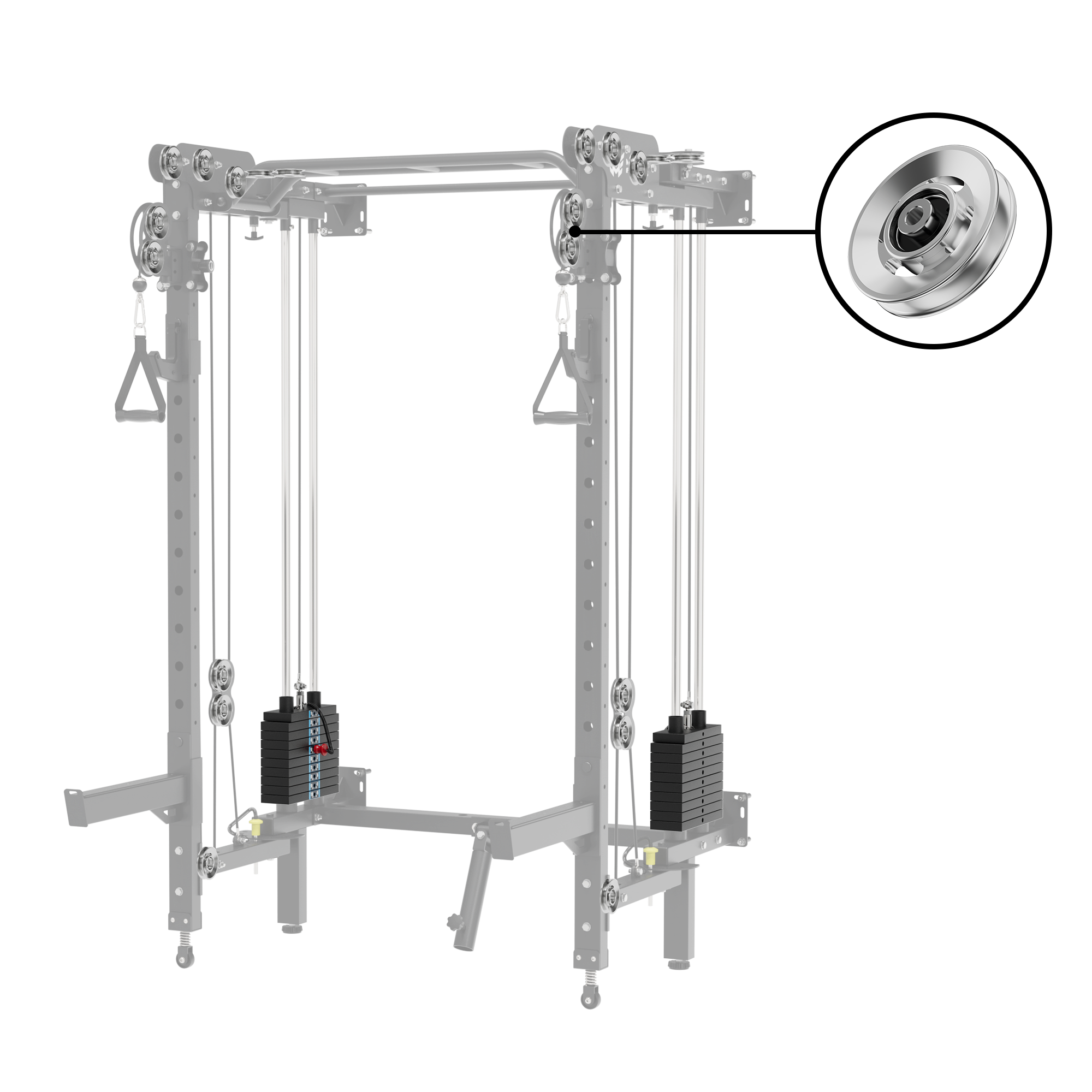 Major Fitness Aluminum Pulley & Weight Stack Bundle