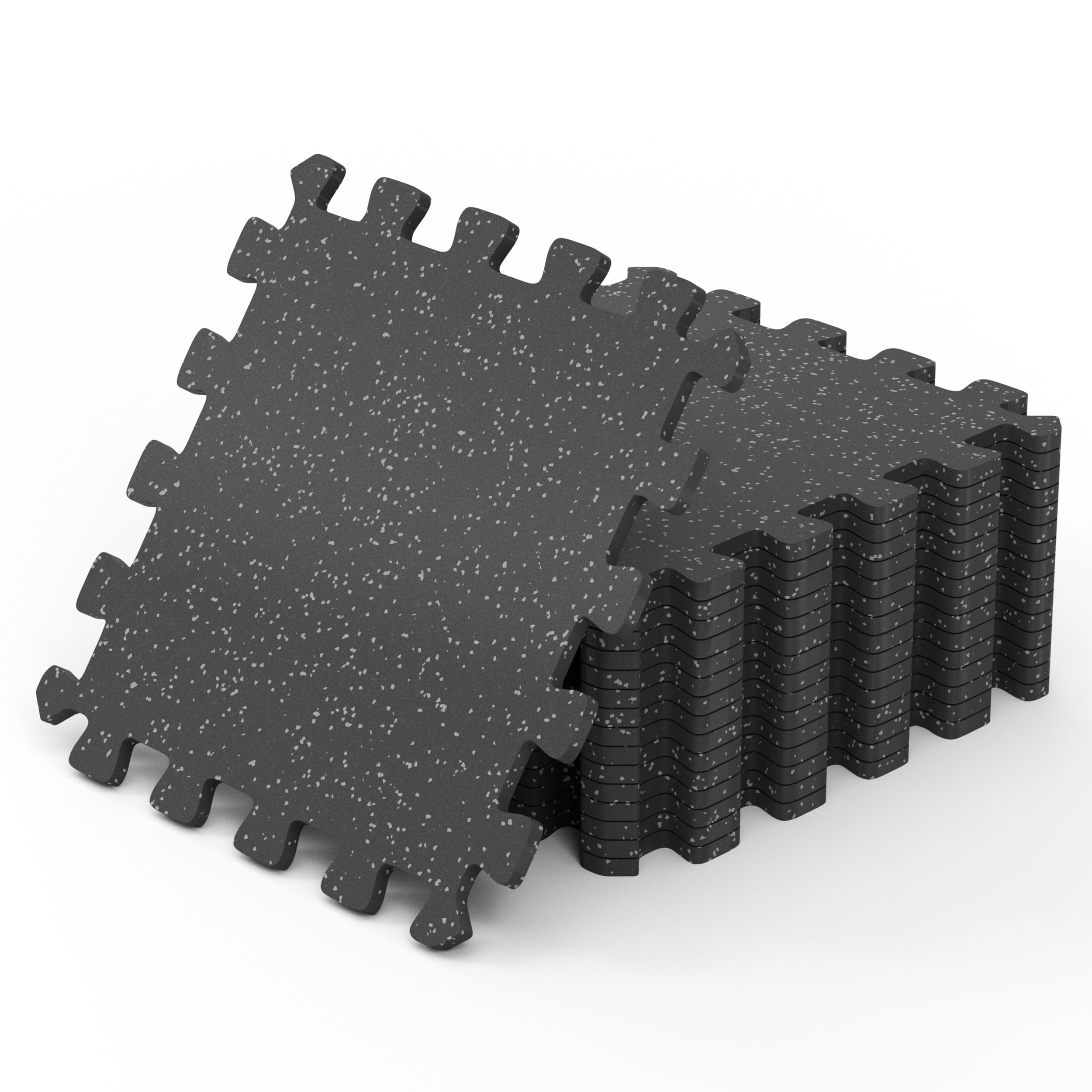 Major Fitness 16Pcs Rubber Flooring Gym Mats 0.31" Thickness