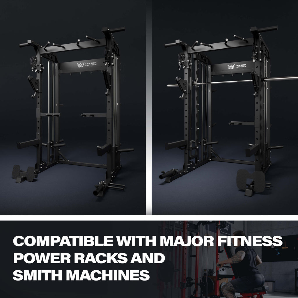 monolift compatible with all major fitness power racks and smith machines