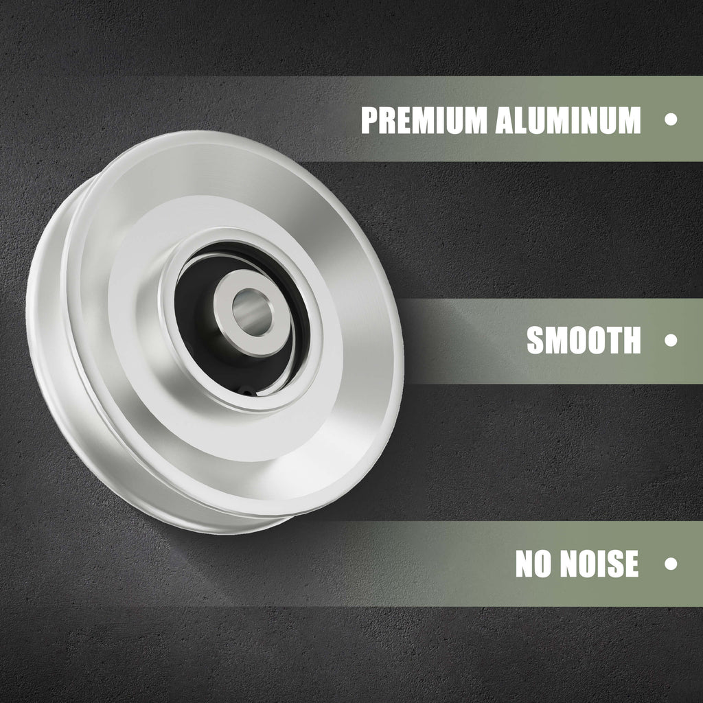 High-quality aluminum pulleys keep cables running smoothly and reduce noise when in use