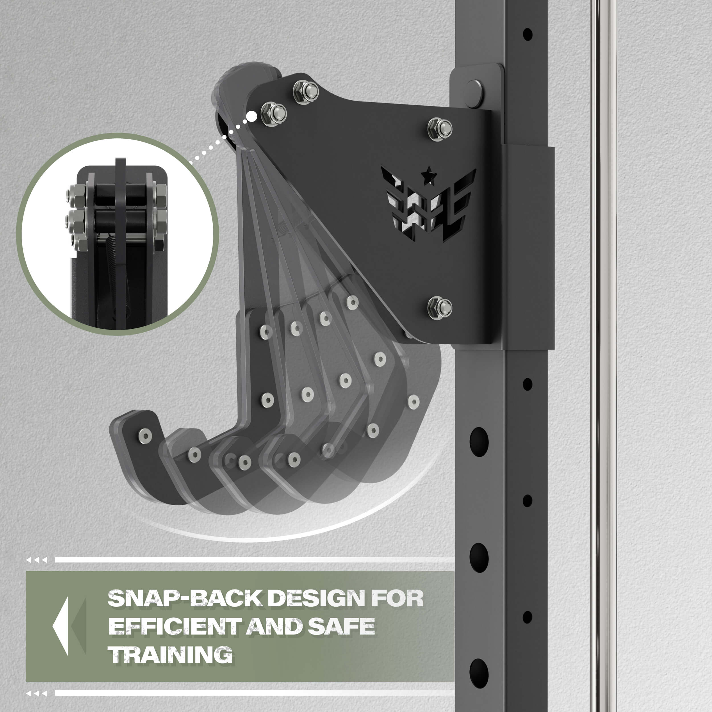 snap-back design for effortless and efficient training